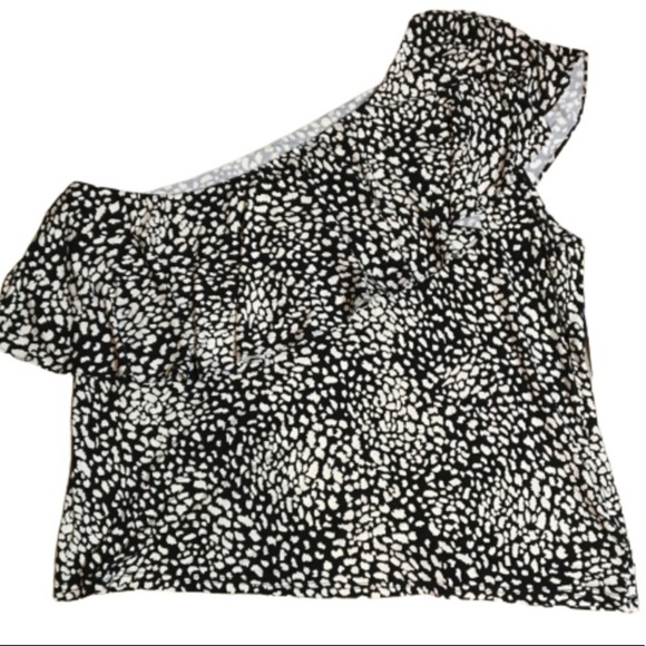 Chaps Hazy Night one shoulder black‎ top 3X NWT - Picture 2 of 7